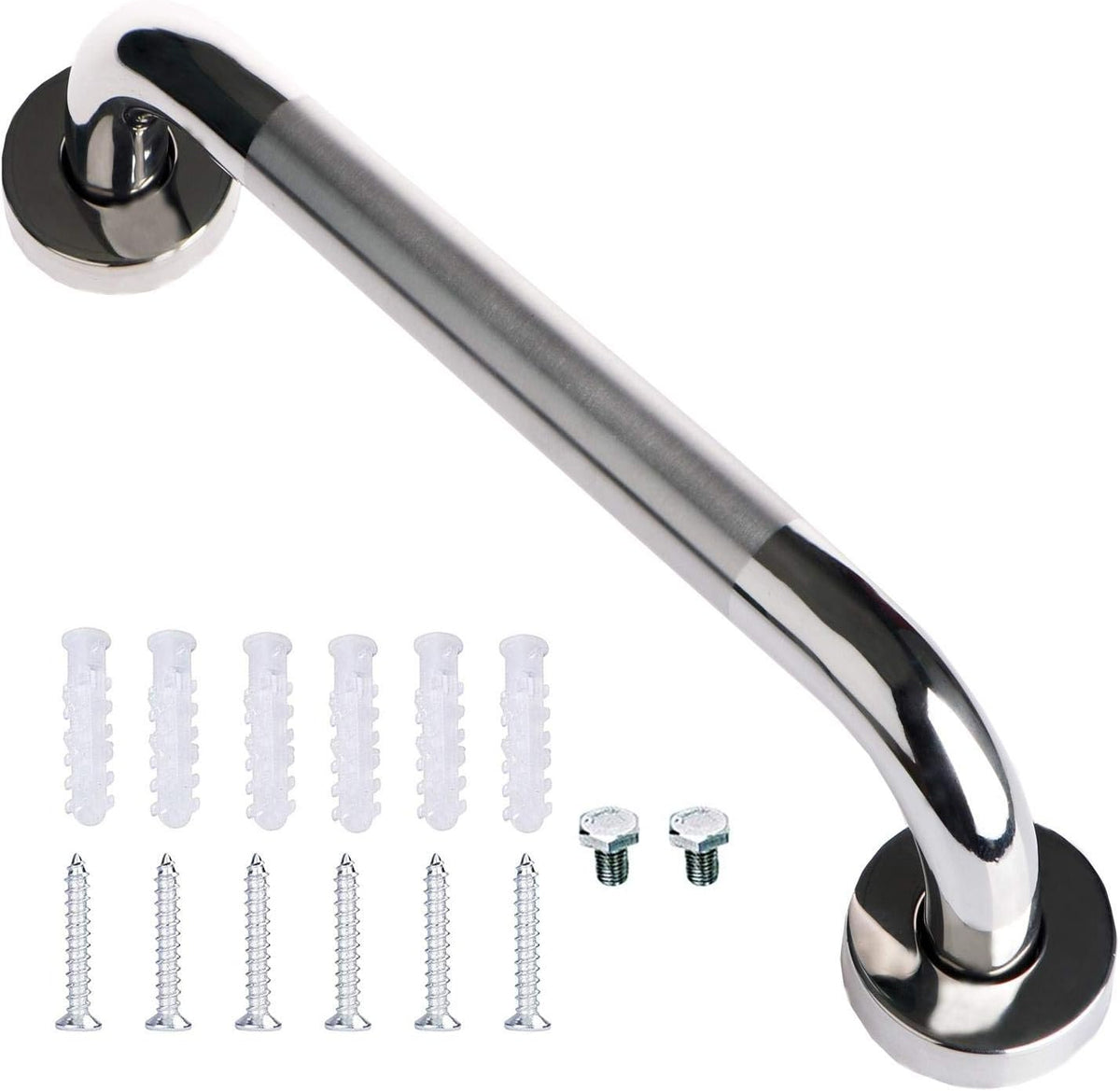 Chrome Stainless Steel Shower Grab Bar, 1.25 Inch Diameter, 32 Inch F257809