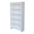 White 5 Shelves Standard Bookcase C544