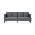 Charcoal 3 Seater Fabric Sofa Q8047