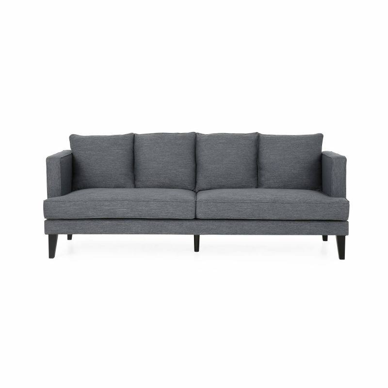 Charcoal 3 Seater Fabric Sofa Q8047