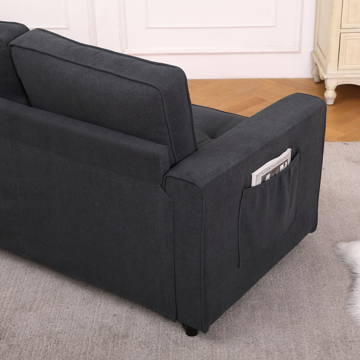 Fabric Sleeper Sofa 3-in-1 Pull Out Bed Folding Sofa F698