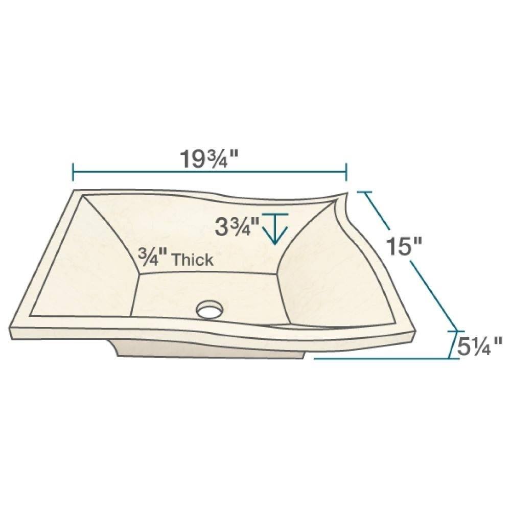 Egyptian Yellow Marble Vessel Sink Ensemble with Brushed Nickel Finish Waterfall Faucet, Pop-Up Drain, and Sink Ring X602