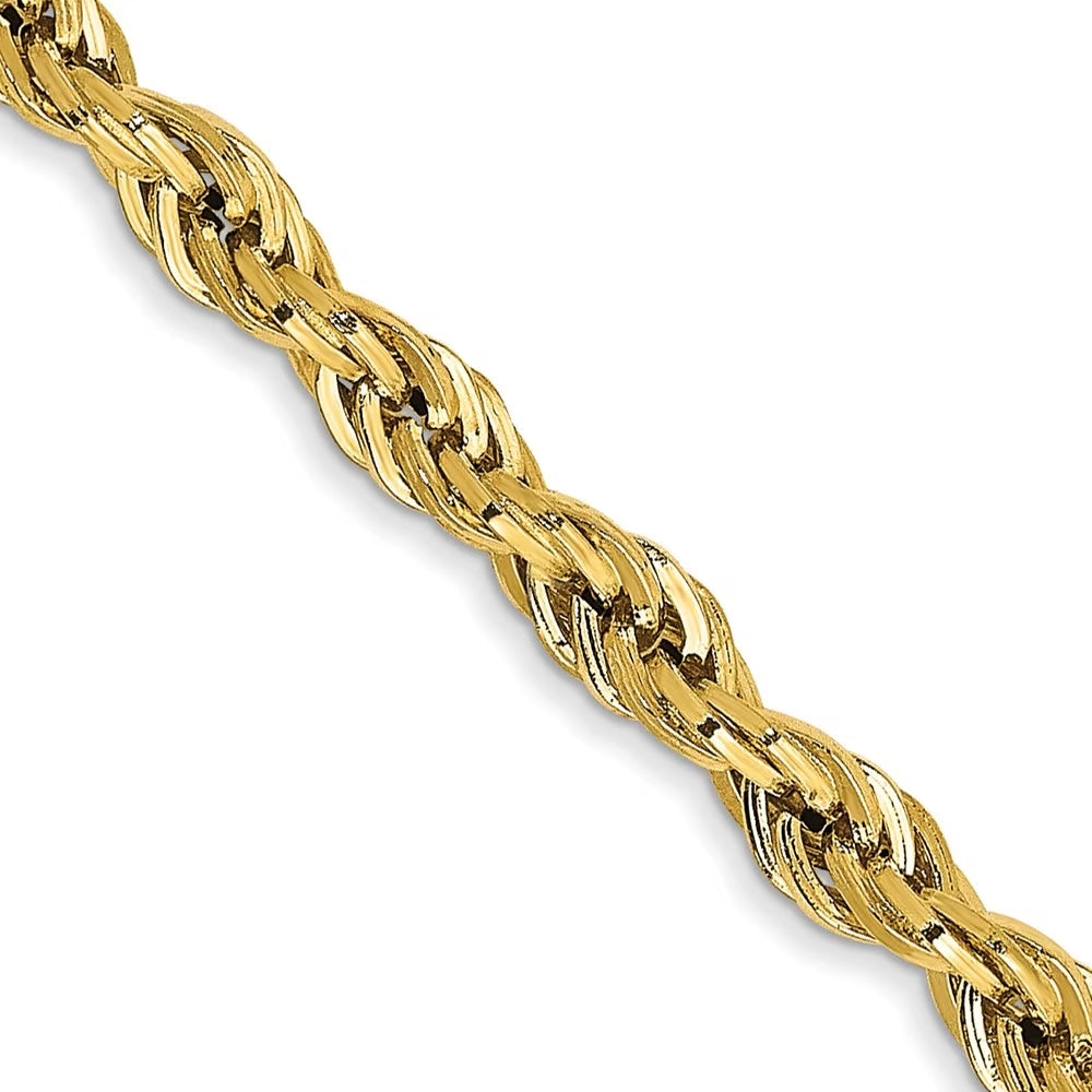 10K Yellow Gold Rope Chain Necklace 18" L4356