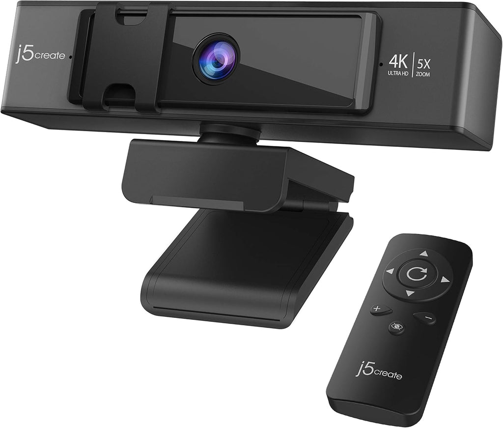 4K Ultra HD Webcam with 5X Digital Zoom, Privacy Cover, Dual Microphones, USB-C K198