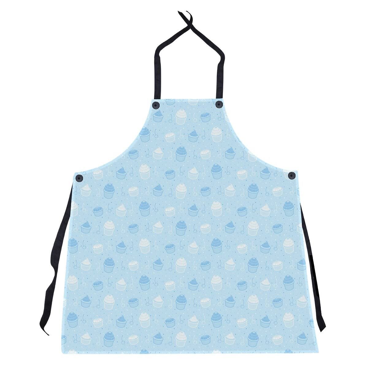 Pink & Purple Striped Cupcake Pattern Apron T4905