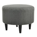 Charcoal Round Ottoman Q8259