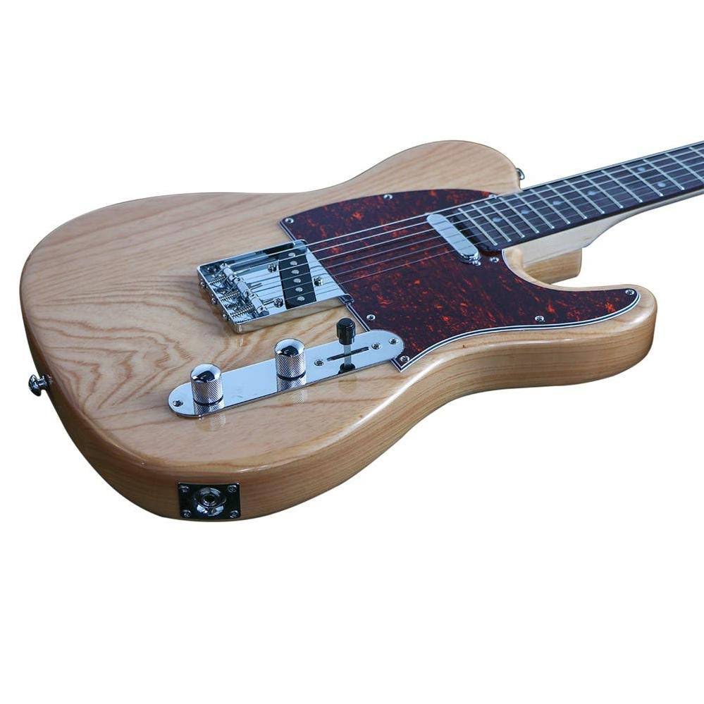 Natural Solid Ash Electric Guitar with Gig Bag O697271