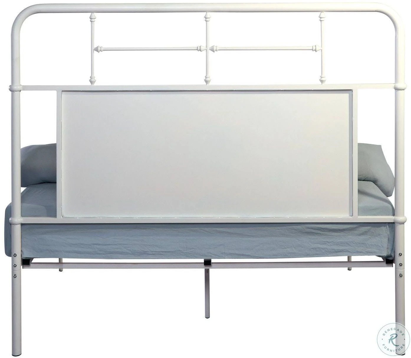 Snowdrop White Full Metal Bed W7798