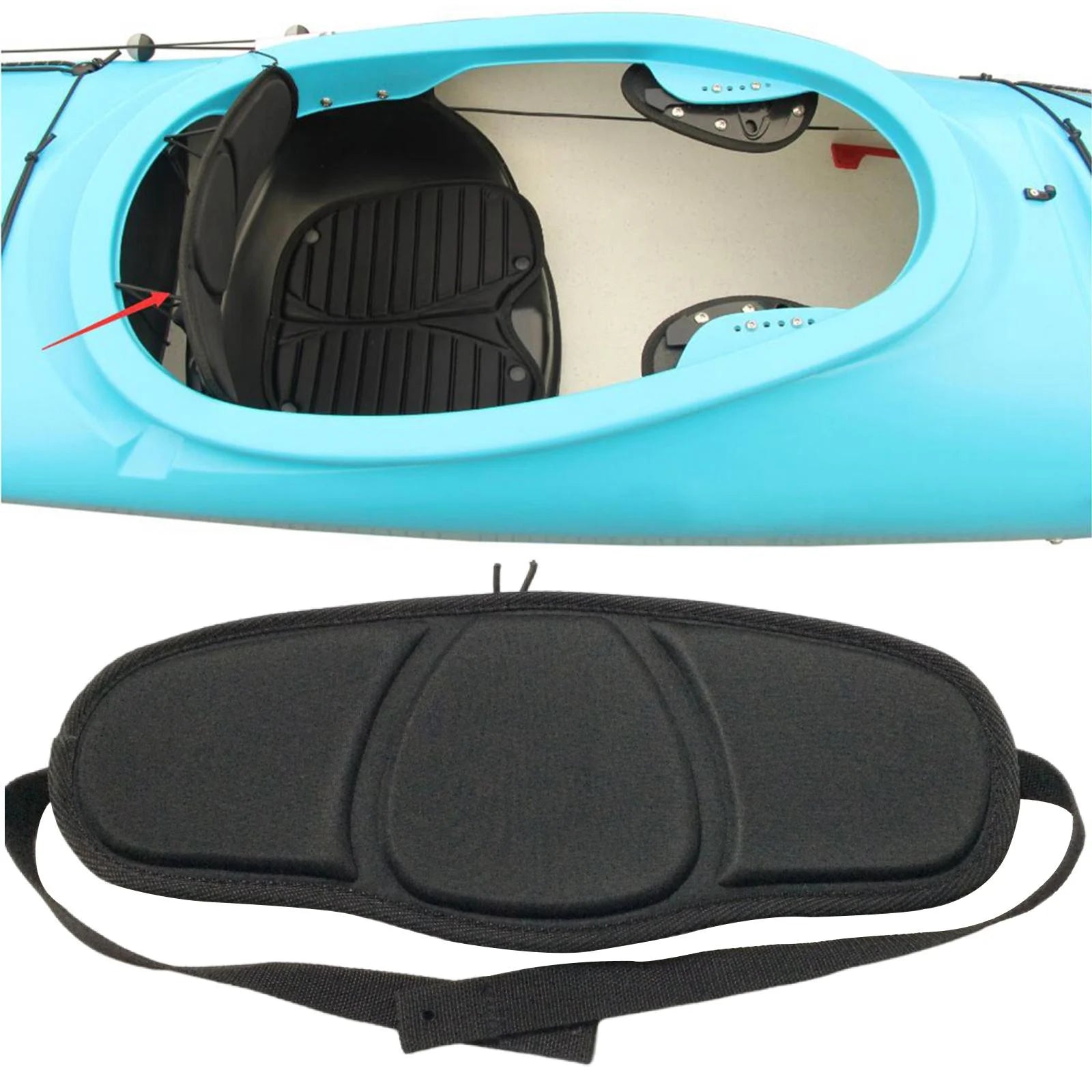 Kayak Boat Seat Cushion Backrest with Pad Y98819