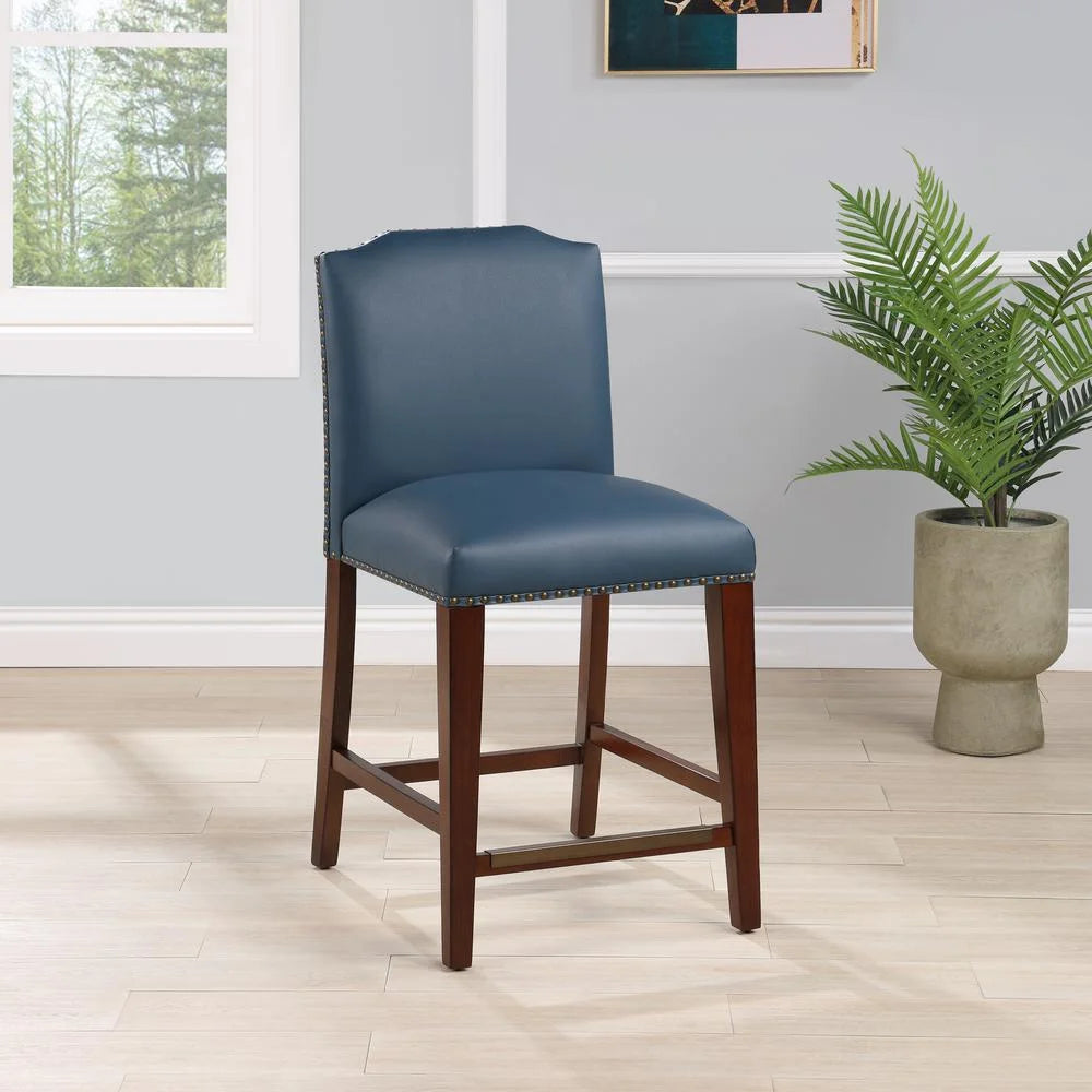 Blue Faux Leather Counter Stool R752011