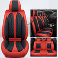 Black&Red 5 Seats Full Set Synthetic Leather Car Seat Cushion Protector A373042