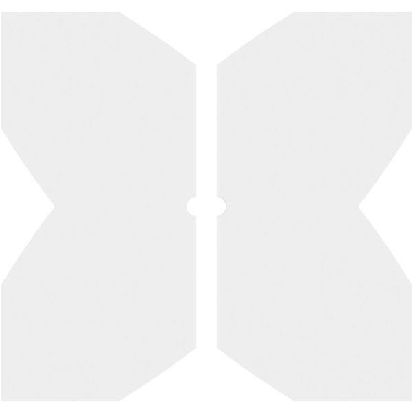38 inchod x 2 inchid x 13 1/4 inchc x 1 inchp PVC Ceiling Medallion, Two Piece J8813