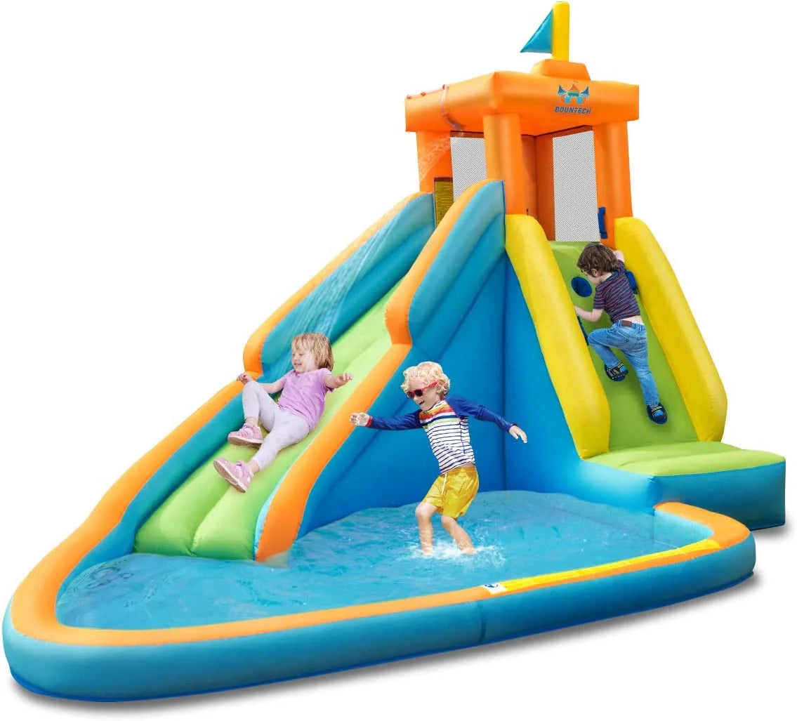 Inflatable Water Slide with Blower and Splashing Pool R91001