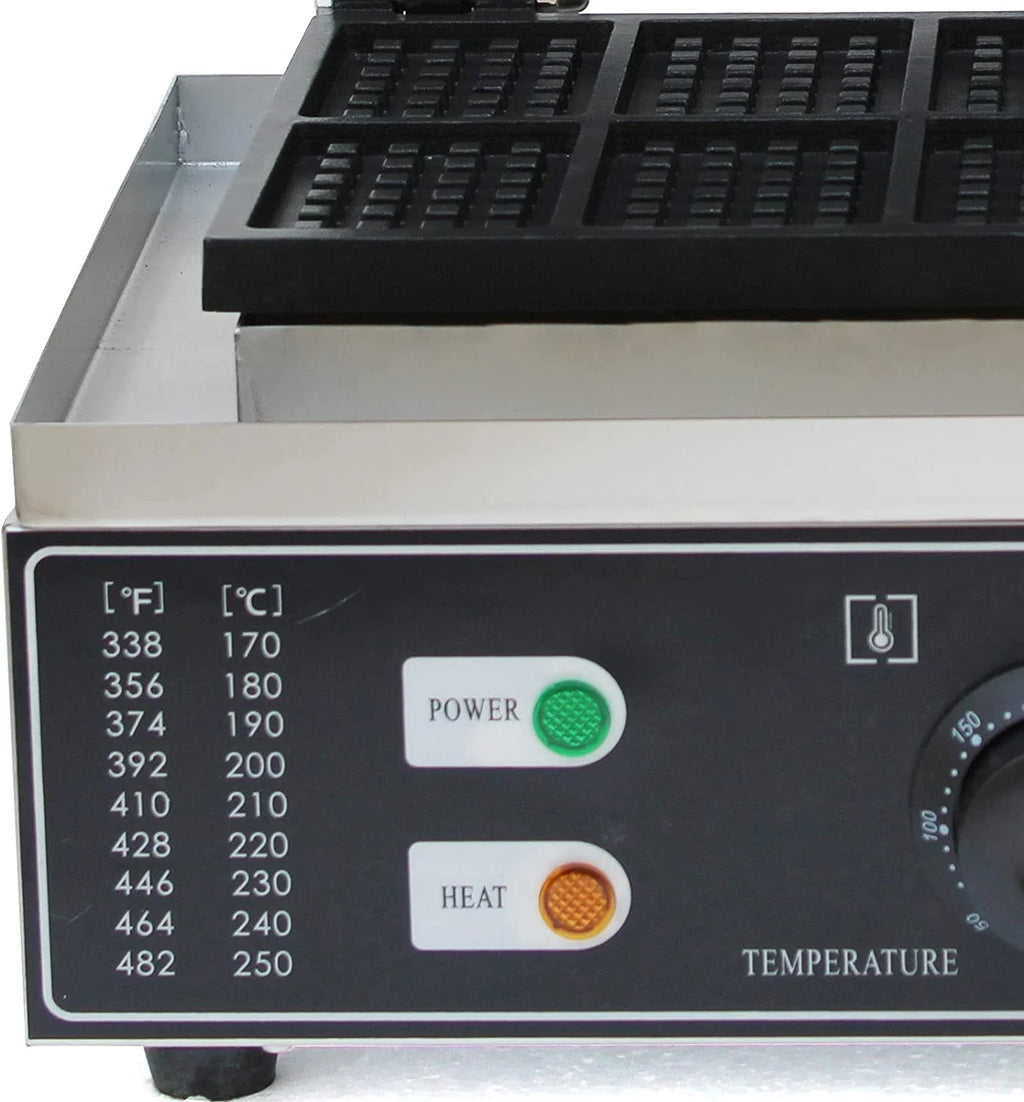110V Commercial Stainless Steel Nonstick 10PCS Waffle Maker B80915