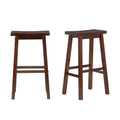 Walnut Finish Backless Bar Stool (Set of 2) J847497