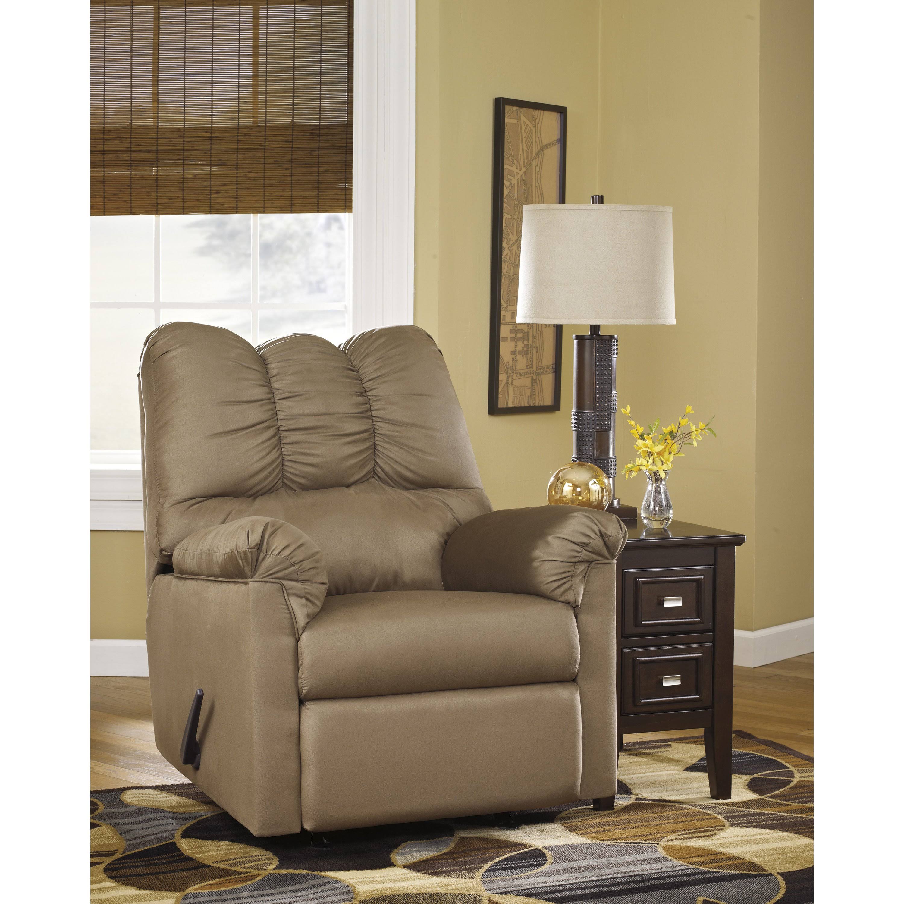 Black Microfiber Rocker Recliner C493