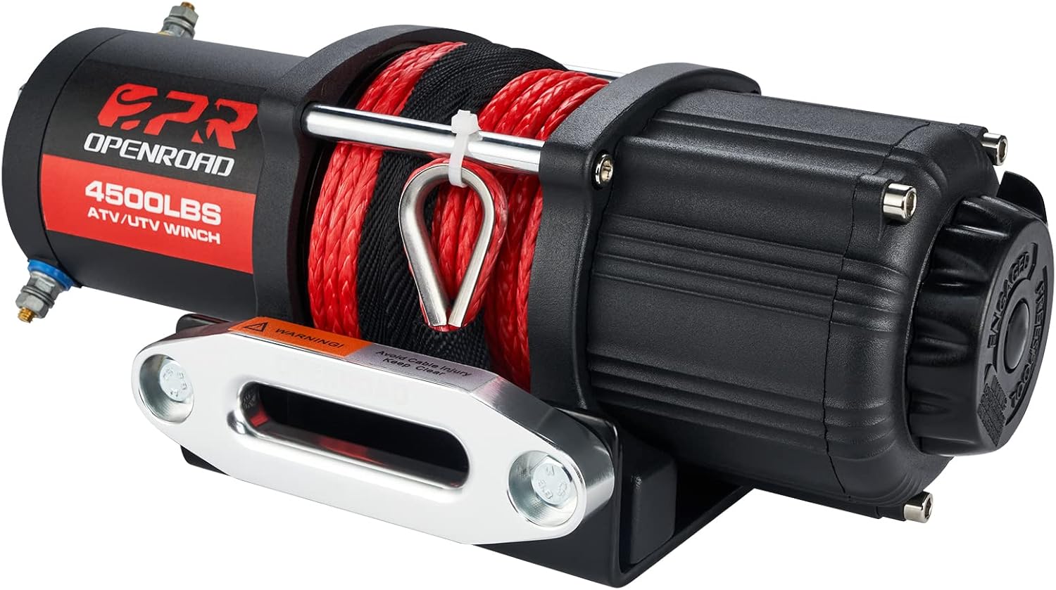 Red 10000lbs 12V Synthetic Rope Truck Winch with Hawse Fairlead O771431
