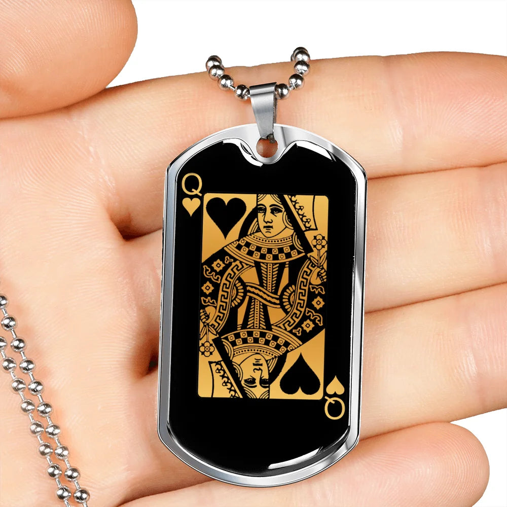 Gold Dog Tag Necklace T808