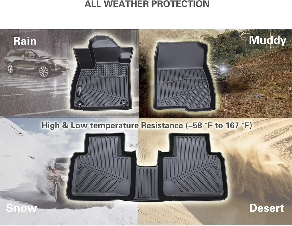 All Weather Guard Car Mats Front & Rear Row Full Set X262922