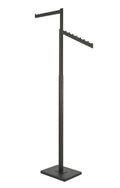 2-Way Rectangular Tubing with 1 Straight & 1 Slant Arm, Black - Matte C367