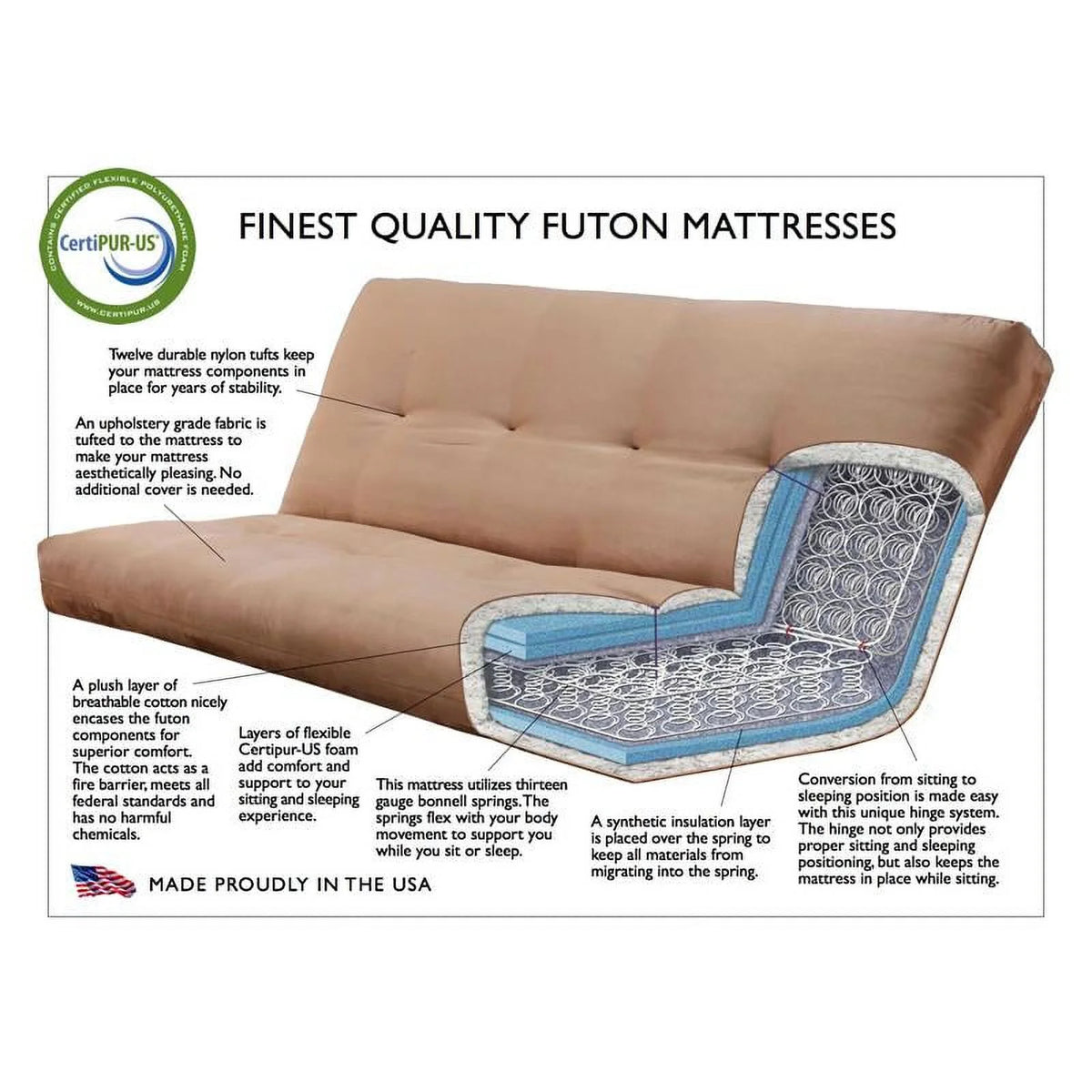 Queen Size Polyester Futon Cover in Suede Black B452