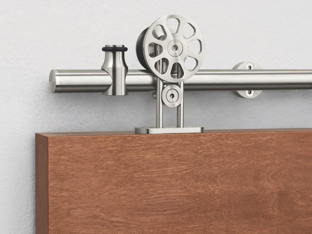 Stainless Steel Sliding Barn Door Hardware Kit 8FT Track Single Door Kit X625