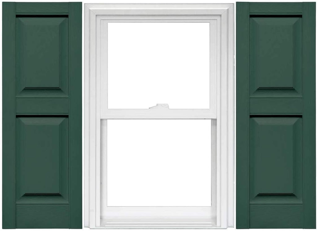 Raised Panel Vinyl Shutters (1 Pair) - 14.75 x 59 Classic Blue N883196