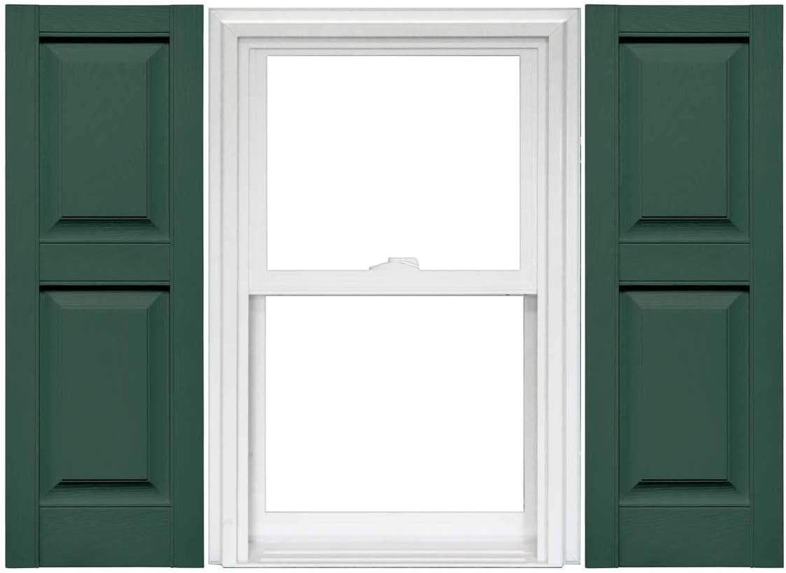 Raised Panel Vinyl Shutters (1 Pair) - 14.75 x 59 Classic Blue N883196