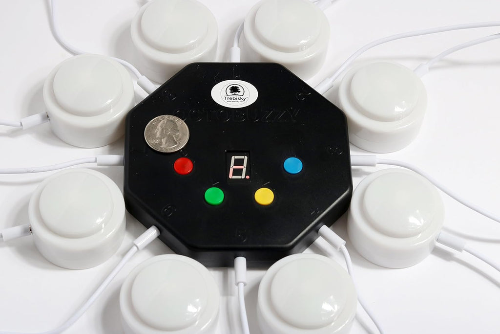 8-Player Game Buzzer System with LED Light Buttons Z538154