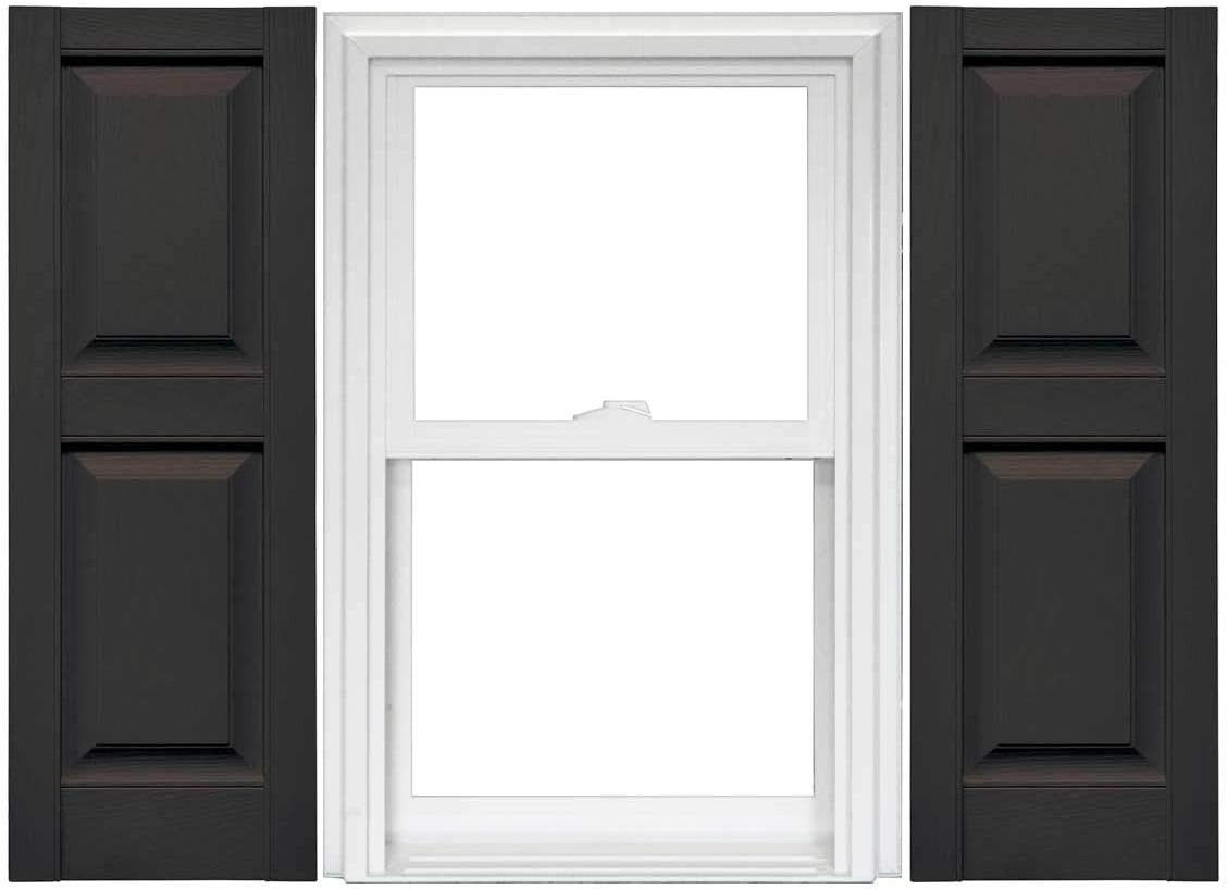 Raised Panel Vinyl Shutters (1 Pair) - 14.75 x 59 Classic Blue N883196