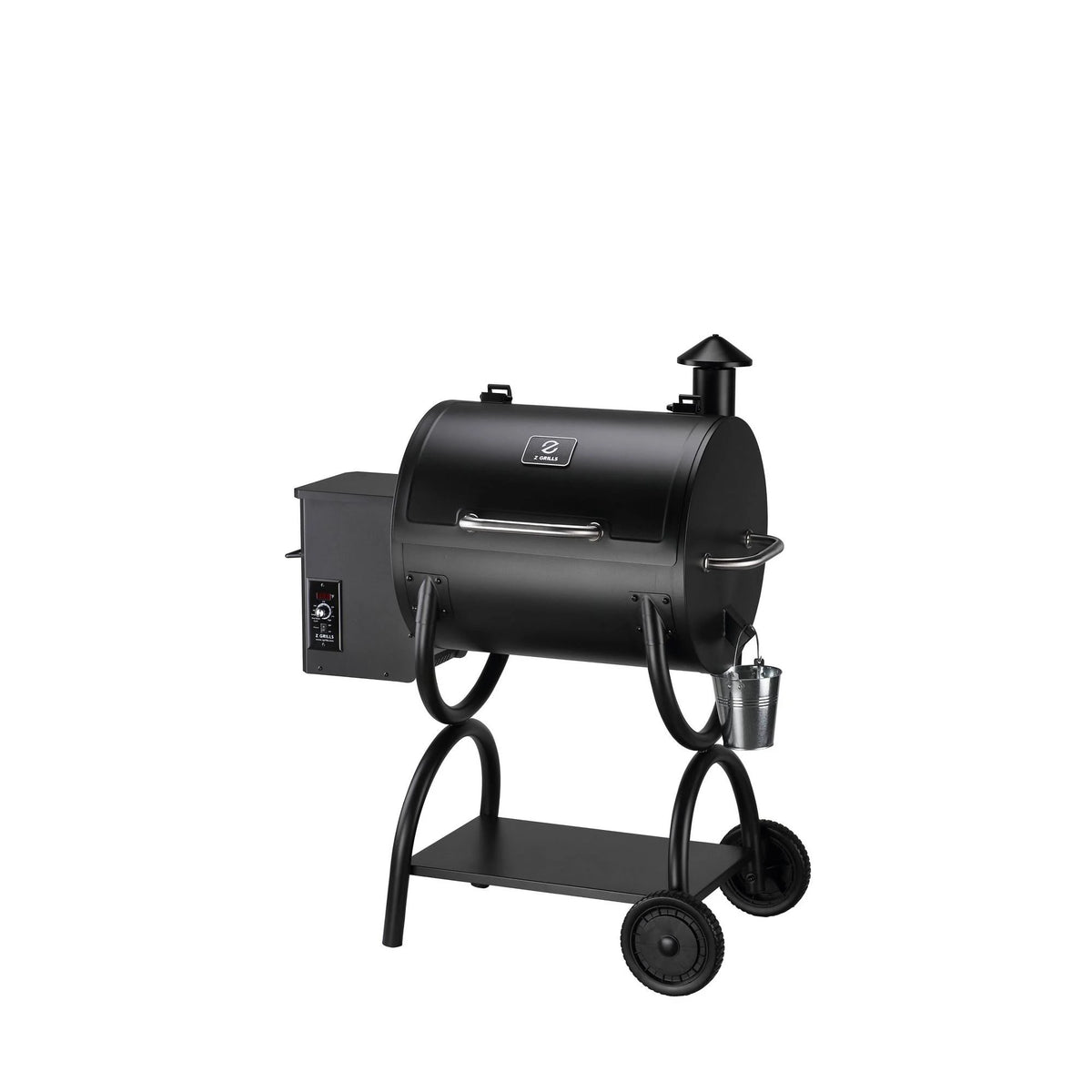 Black Wood Pellet Grill and Smoker 7-in-1 BBQ T8473
