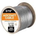 5/16 inch 500 ft Galvanized Steel Aircraft Cable T352
