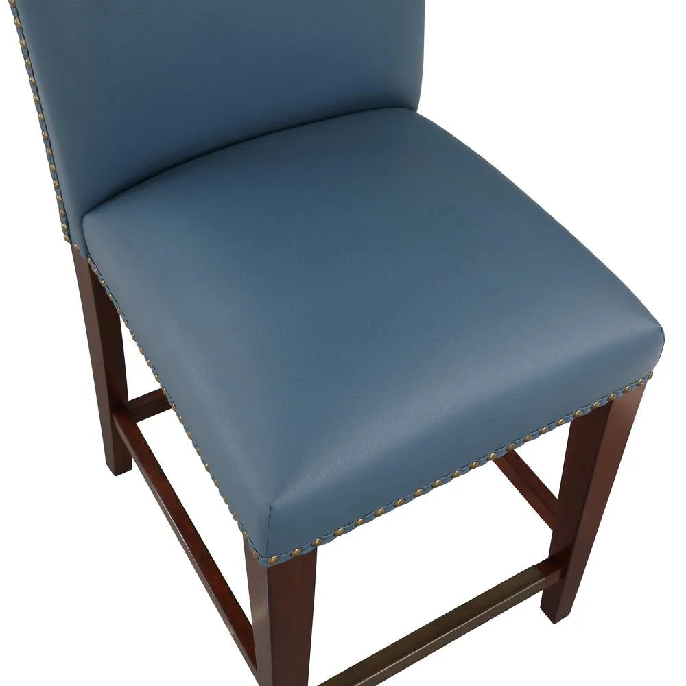 Blue Faux Leather Counter Stool R752011