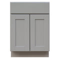 24x22 Wide Double Door Base Cabinet with Dovetail Drawers Dove Gray C148061