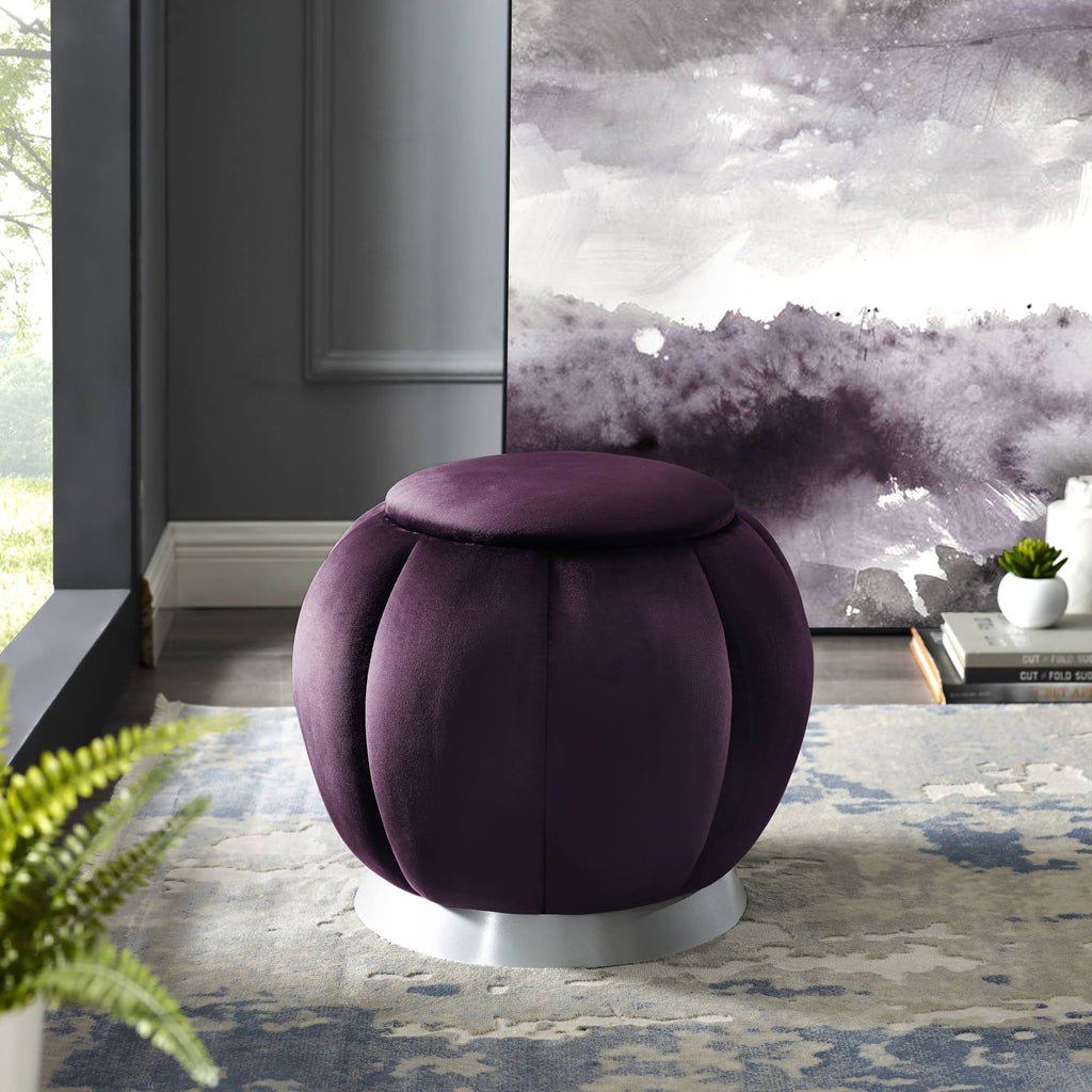 Purple Silver Ottoman L9603
