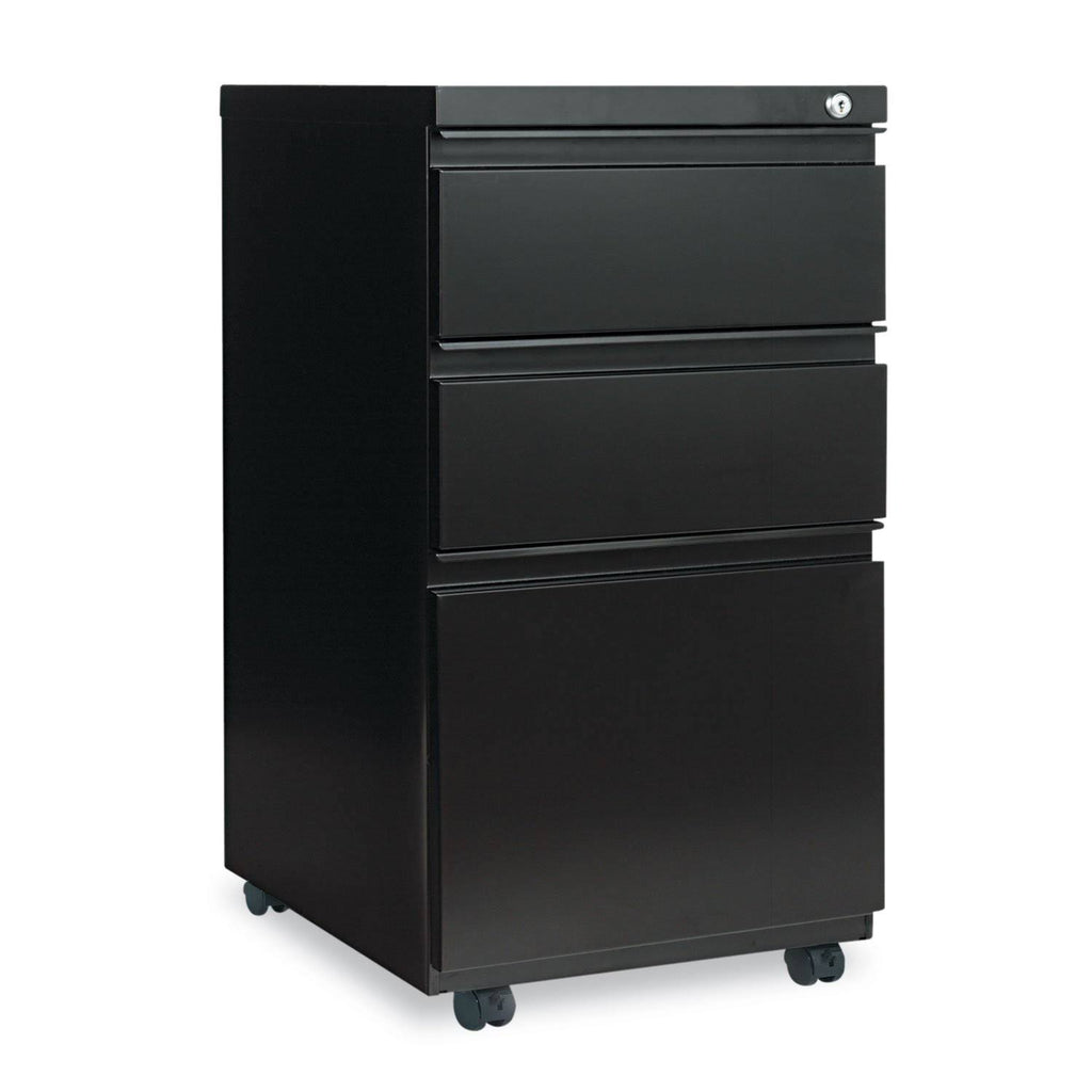 Three-Drawer Metal Pedestal File - Black O29776