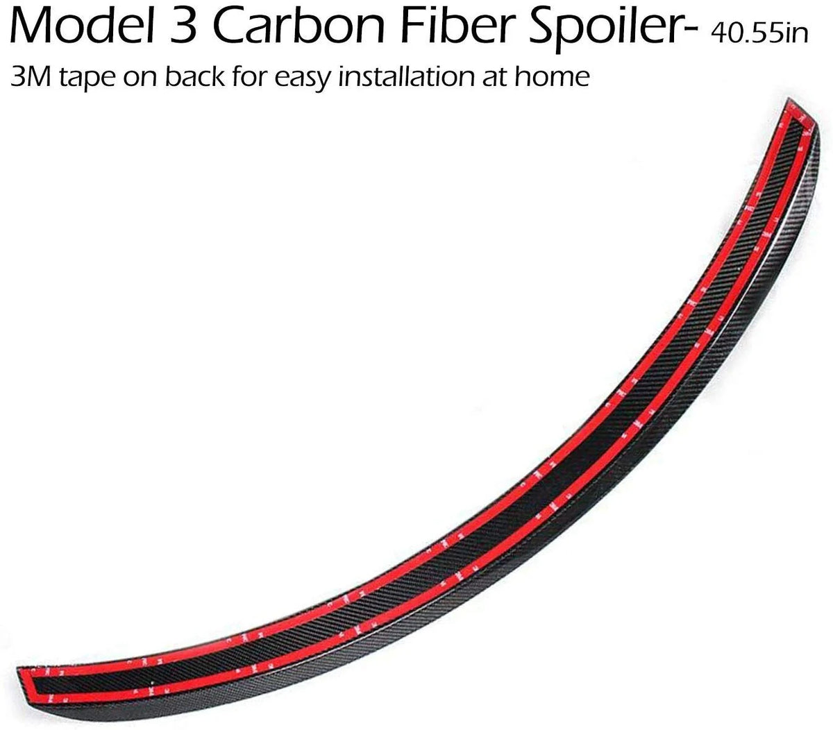 Real Carbon Fiber Trunk Spoiler Gloss Finish for Tesla Model 3 2017-2020 R3309