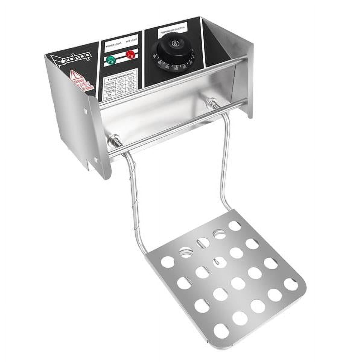 12.7QT Electric Deep Fryer with 2 Baskets and Lid, Stainless Steel Dual Tank G6943