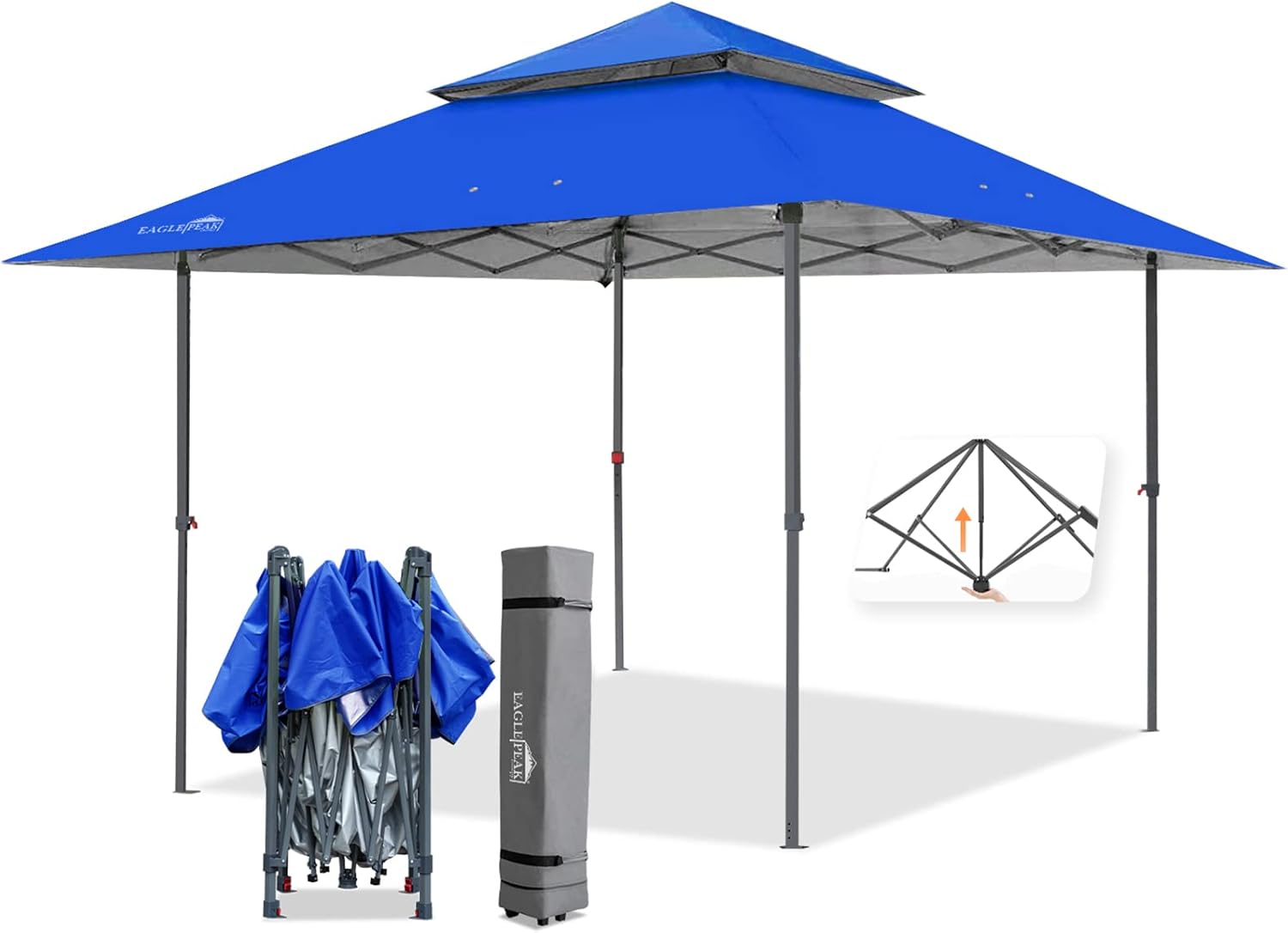 13' x 13' Gray Green Straight Leg Pop Up Canopy Tent J52554