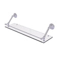 Satin Chrome Floating Glass Shelf with Gallery Rail - 30 inch N786095