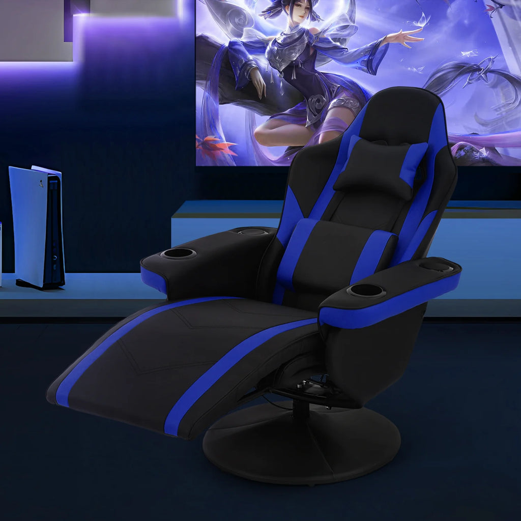 Blue Massage Gaming Recliner Chair with Speaker I3668