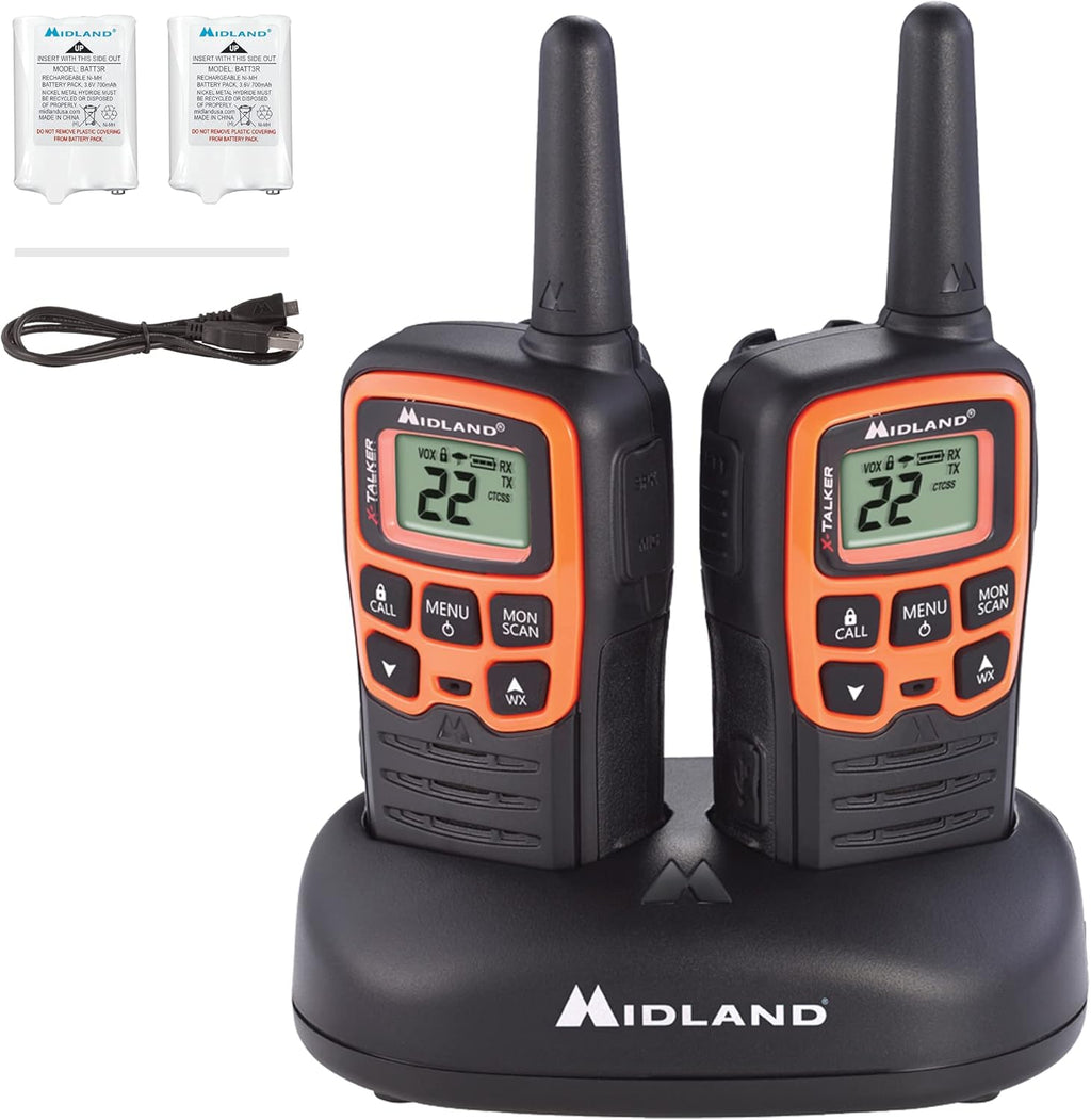 22 Channel FRS Two-Way Radio (3 Pack) (Black/Orange) P723673