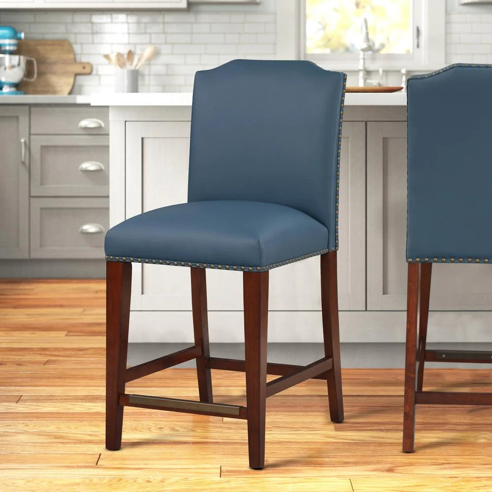Blue Faux Leather Counter Stool R752011
