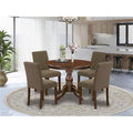 5-piece Wood Dining Set in Mahogany/Coffee Q7634