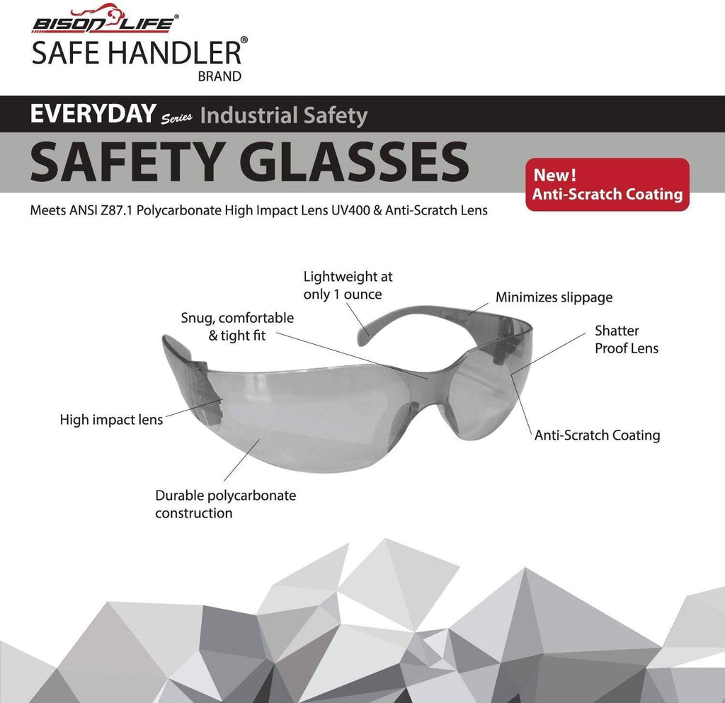 Full Color Grey Safety Glasses Pack of 144 P703517