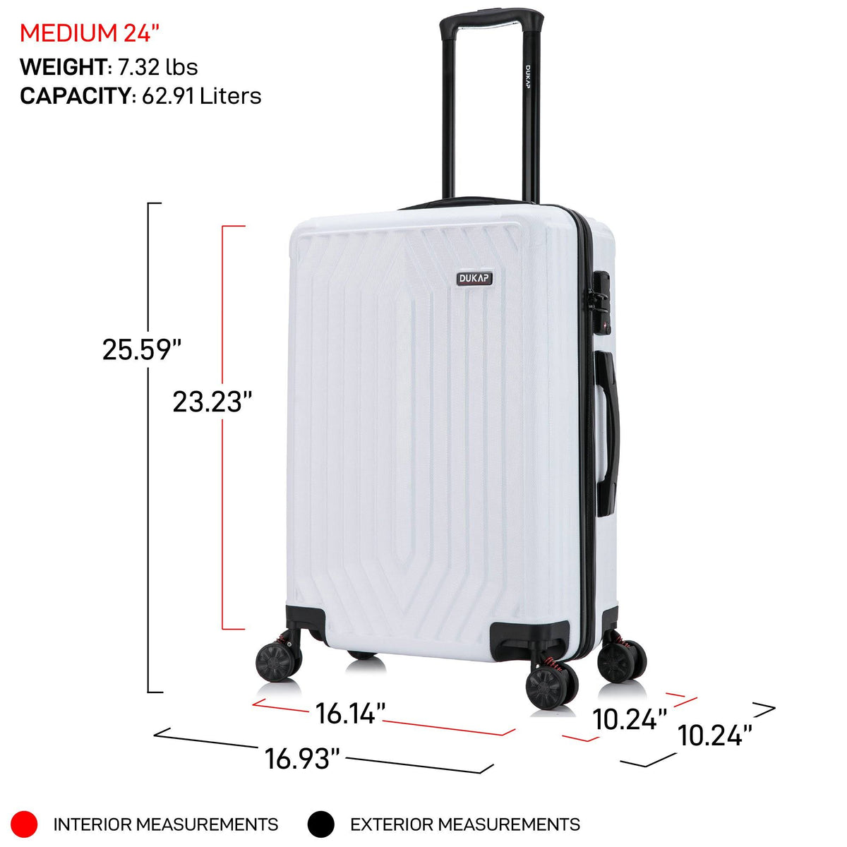Blue 24 in. Lightweight Hardside Spinner H79380