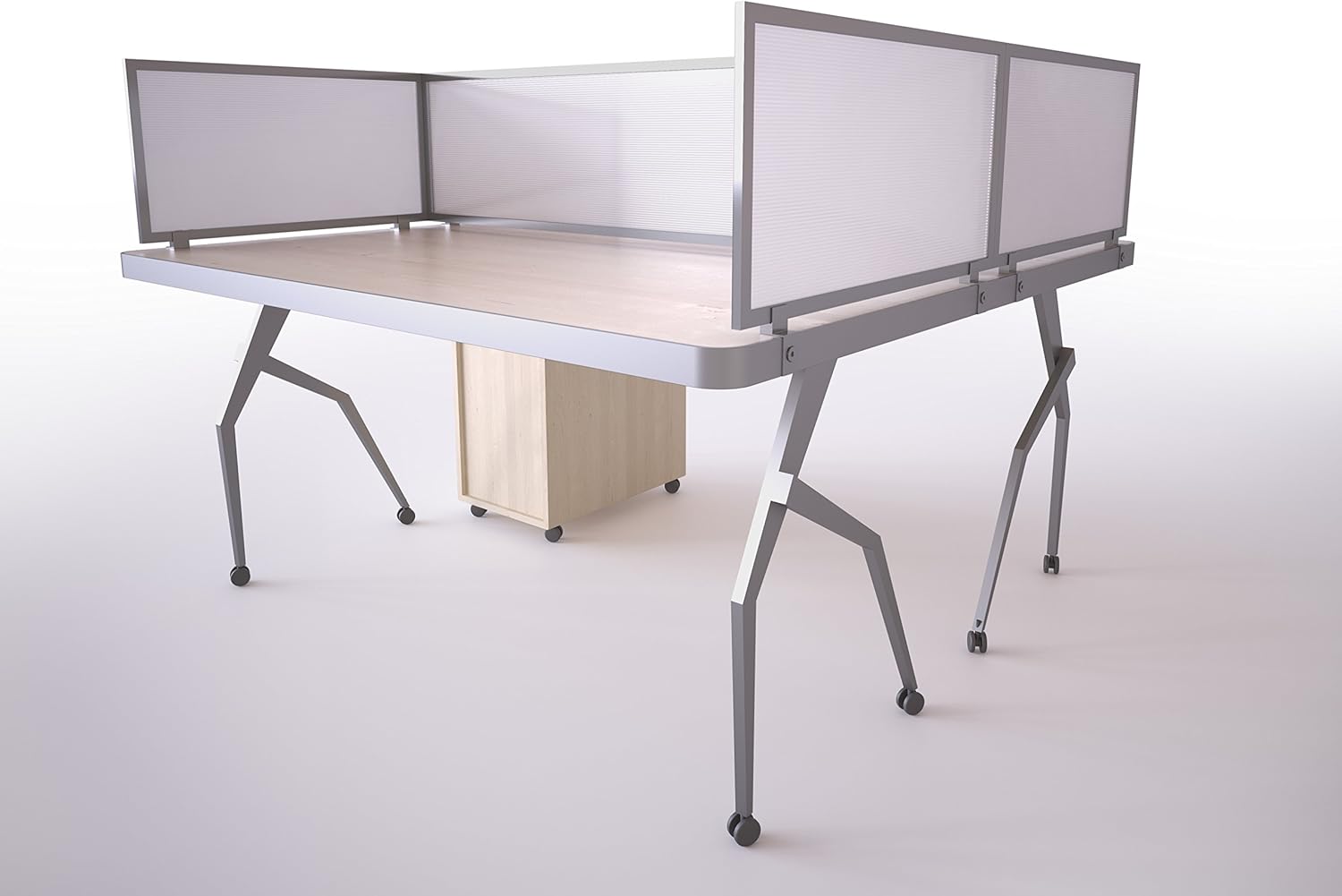 12 Polycarbonate Desk Mounted Privacy Panel O63235