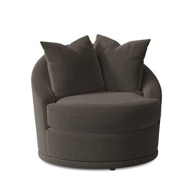 Charcoal Swivel Barrel Chair V83829