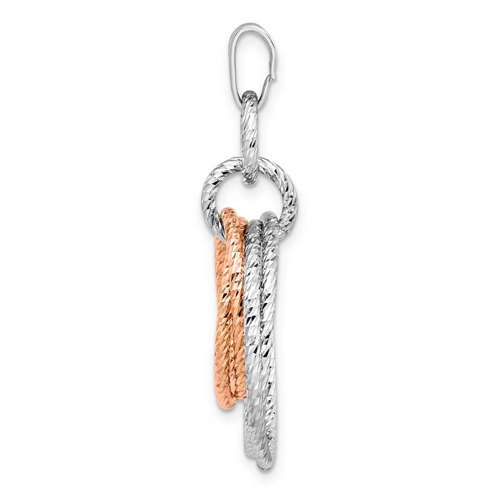 Rose Gold-Plated Rhodium-Plated Pendant P389144