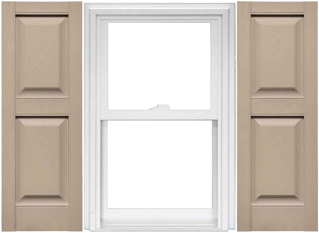 Raised Panel Vinyl Shutters (1 Pair) - 14.75 x 59 Classic Blue N883196